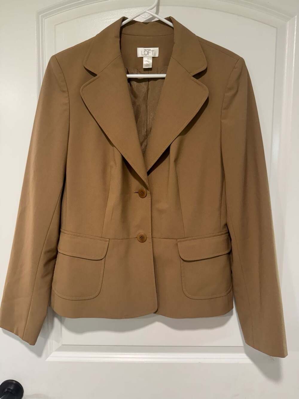 Camel Wool Blazer Quiet Luxury Old Money Preppy Tailored Jacket Women’s 10